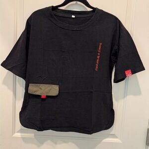 Lamb Shirt Black with a pocket Size L